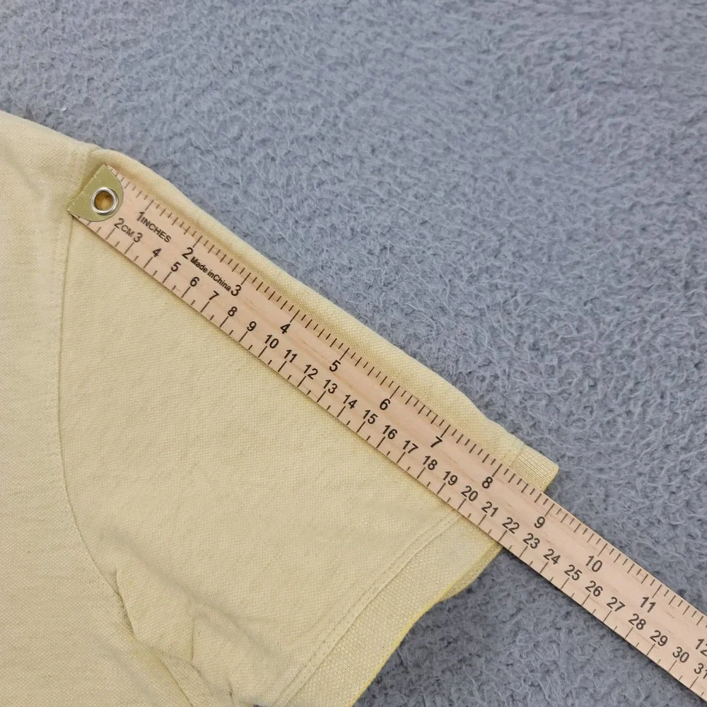Banana Republic Shirt Mens Large Yellow Polo Golf‎ Short Sleeve Classiccore Logo